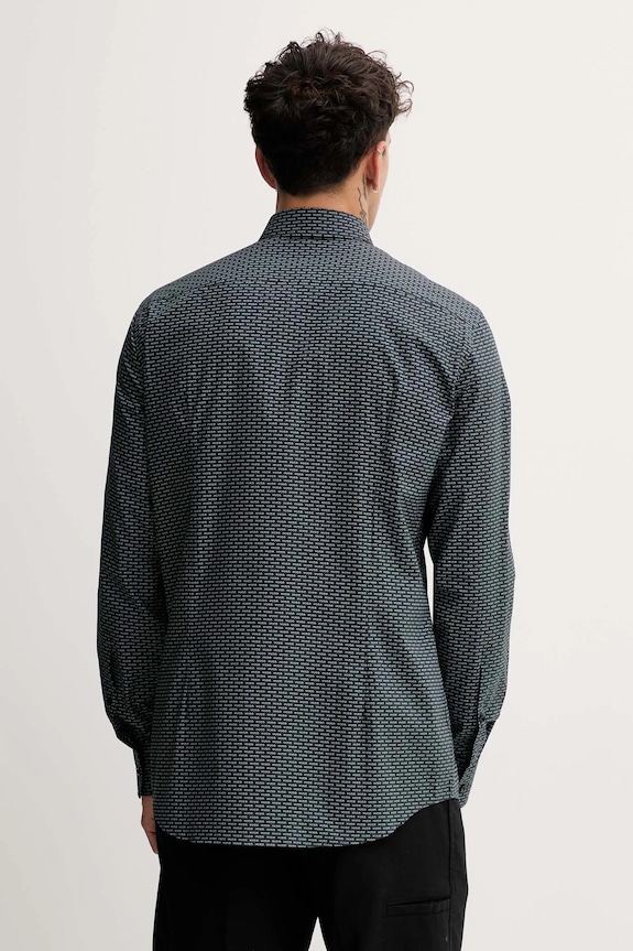 Ρούχα Βαμβακερό πουκάμισο HUGO 50562169 γκρί