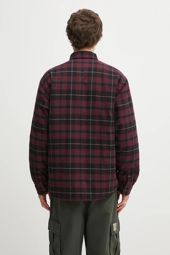 Одежда Куртка-рубашка Carhartt WIP Gargan Shirt Jac I035322.35YXX бордо