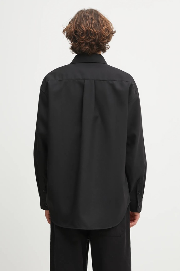 Clothing Carhartt WIP shirt with wool blend L/S Ray Shirt I035626.8901 black