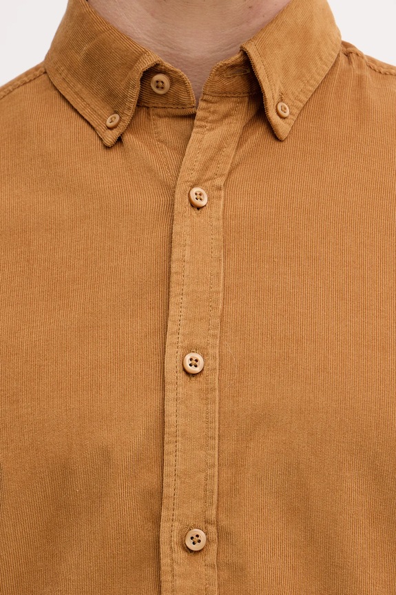 United Colors of Benetton camicia in velluto a coste 5T98UQ066 marrone