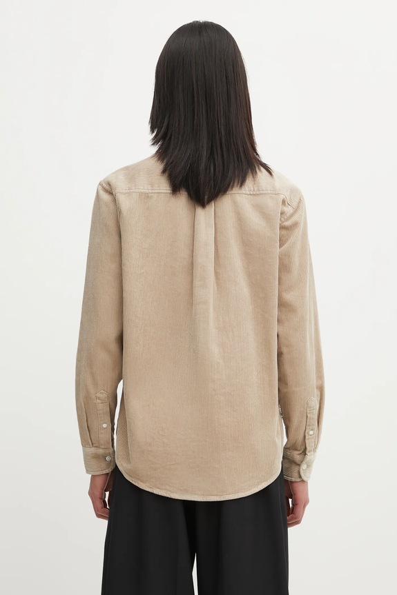 Clothing Carhartt WIP cotton shirt L/S Madison Cord I029958.0FGXX beige