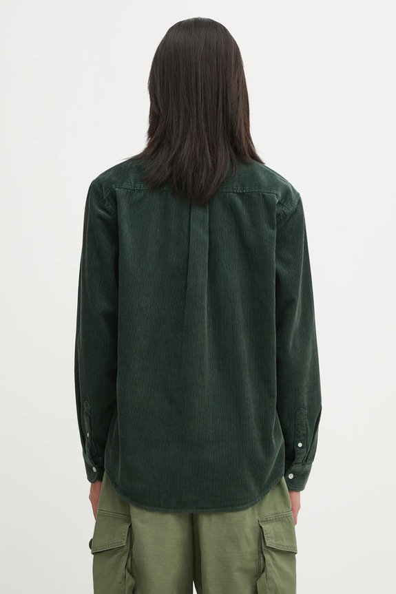 Clothing Carhartt WIP corduroy shirt L/S Madison Cord I029958.39OXX green