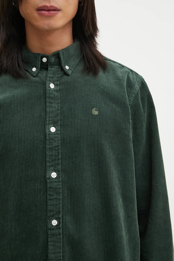 Carhartt WIP corduroy shirt L/S Madison Cord green I029958.39OXX