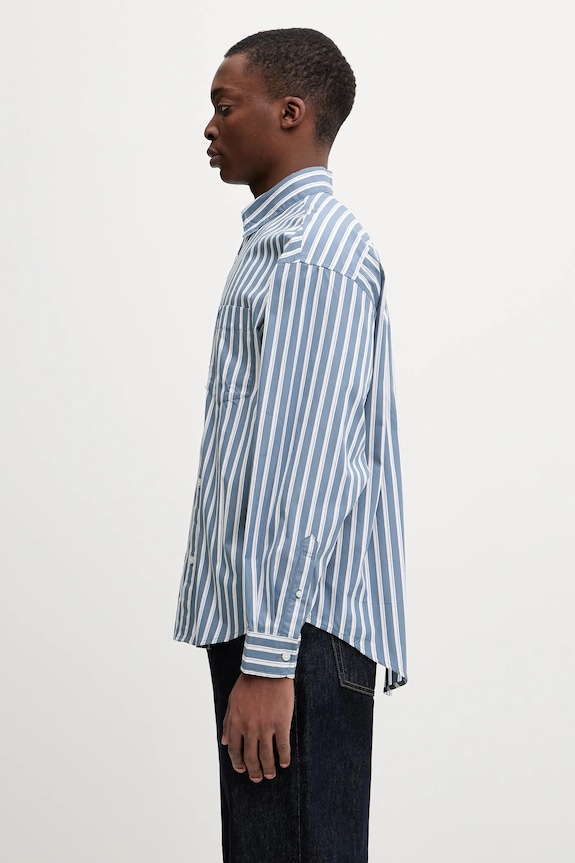 Carhartt WIP cotton shirt L/S Malden I035334.3CYXX gray AW25