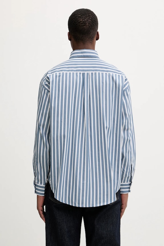 Clothing Carhartt WIP cotton shirt L/S Malden I035334.3CYXX gray