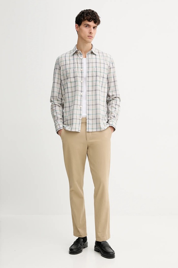Pamučna košulja Marc O'Polo 526724542108 siva AW25
