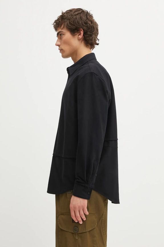 032C camicia in cotone 'Workday" F25.URW.1302.000 nero AW25
