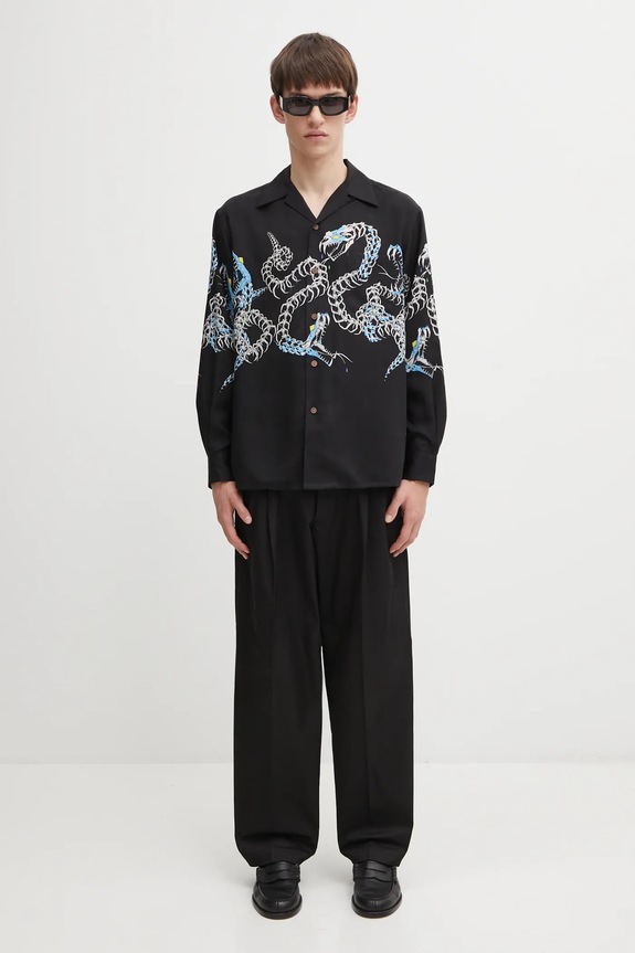 Wacko Maria shirt Hawaiian 25FW.WMS.HI04 black