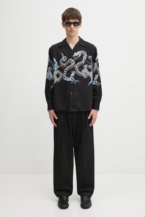 Wacko Maria shirt Hawaiian 25FW.WMS.HI04 black