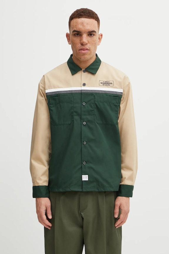 Риза NEIGHBORHOOD CLASSIC WORK BICOLOR стандартна зелен 252TSNH.SHM02