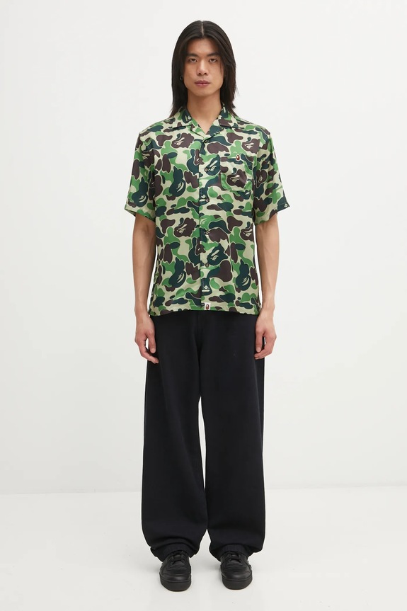 A Bathing Ape camicia Camo 001SRL301007M verde