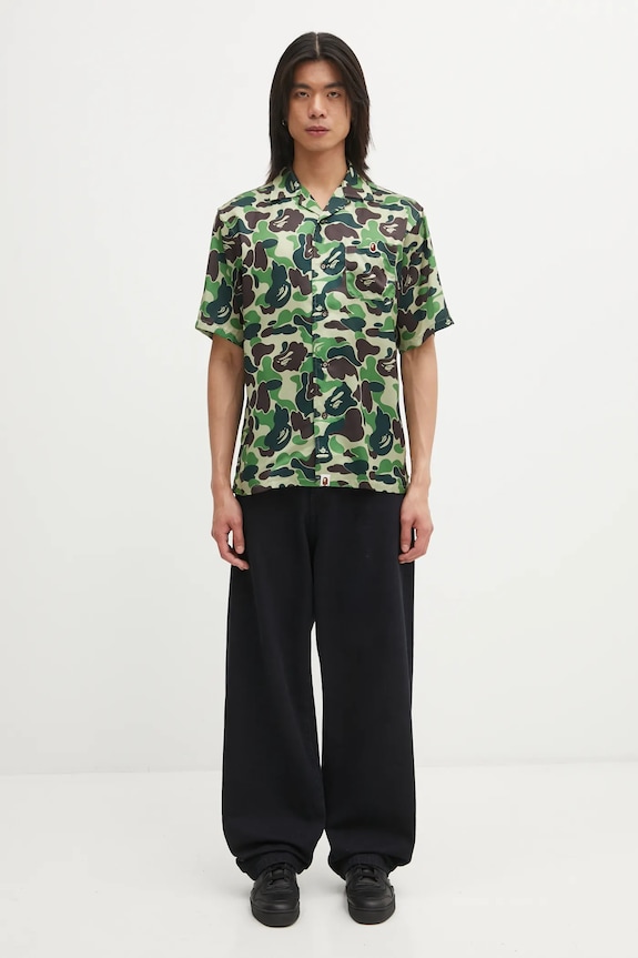A Bathing Ape camicia Camo 001SRL301007M verde