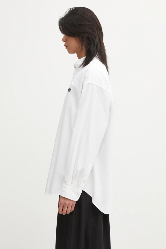 Bavlnená košeľa AAPE Now AAPSTM8540XXP biela AW25