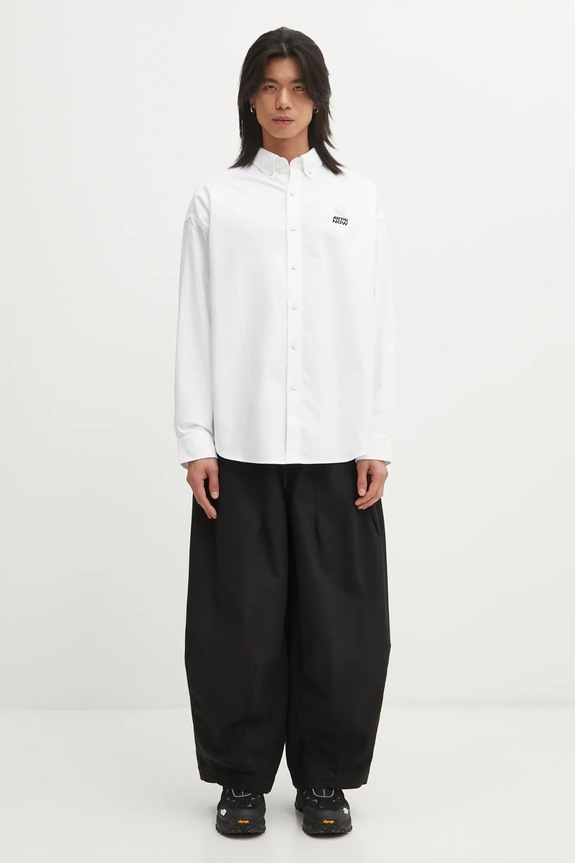 Bavlnená košeľa AAPE Now AAPSTM8540XXP biela