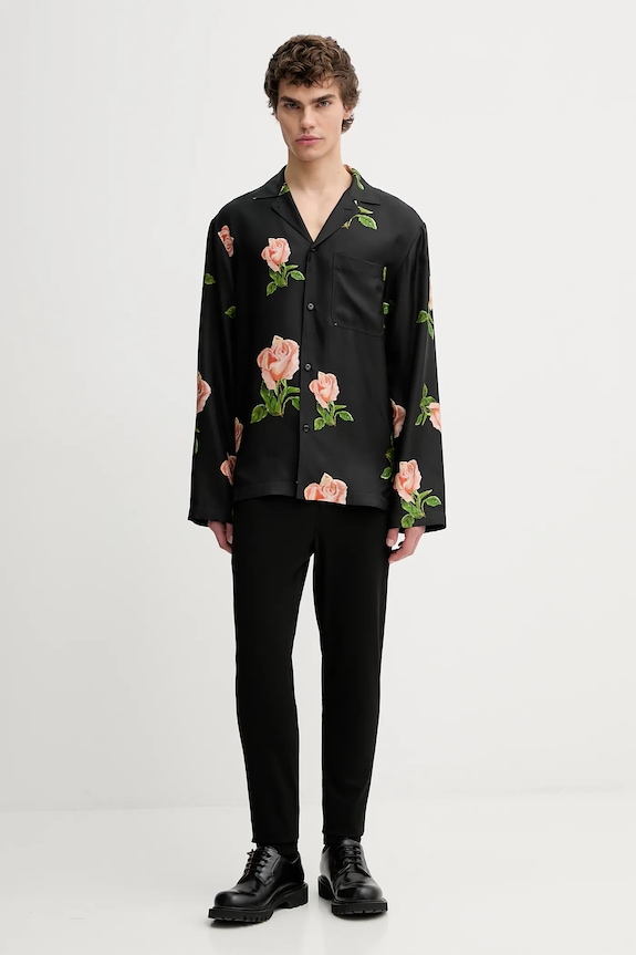 Nanushka koszula jedwabna NM25PFTP01499 NM25PFTP01499 czarny AW25