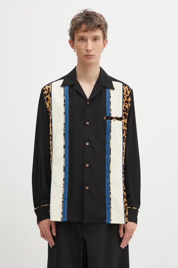 Wacko Maria camicia Switching rilassato nero 25FW.WMS.OC08