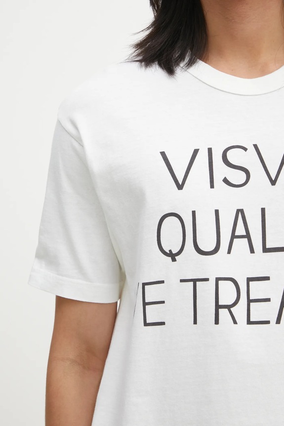 Visvim tricou JUMBO TEE S.S DMGD alb 125205010016