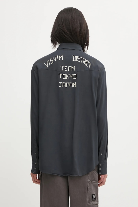 Îmbrăcăminte Visvim cămașă FOUR CORNERS L.S 125205011007 gri