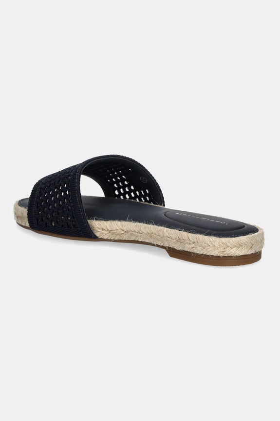 Încălțăminte Tommy Hilfiger papuci KNIT MESH ESPADRILLE FLAT SANDAL FW0FW08744 bleumarin