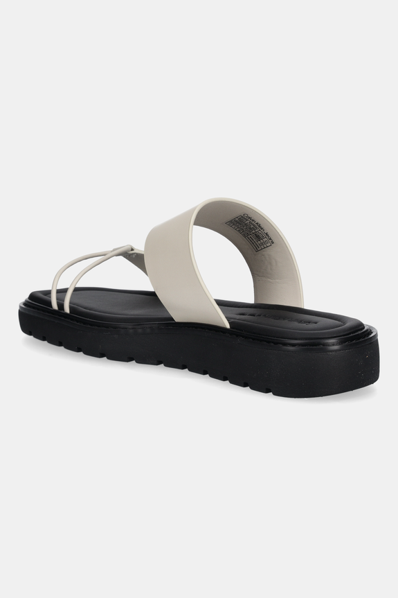 Παπούτσια Δερμάτινες παντόφλες Calvin Klein Jeans ROPE SANDAL SOFT LTH MG YW0YW01864 μπεζ