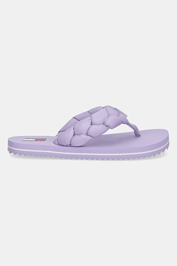 Tommy Jeans šľapky dámske BRAIDED THONG BEACH SANDAL EN0EN02877 fialová SS26