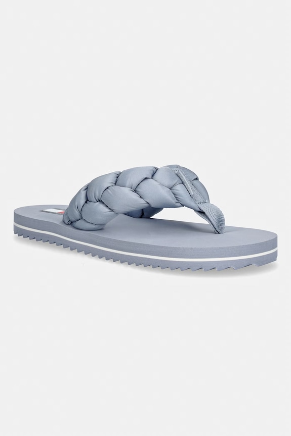 Tommy Jeans žabky dámské BRAIDED THONG BEACH SANDAL modrá EN0EN02877