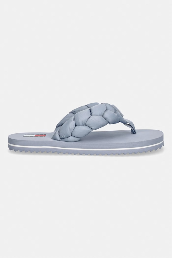 Tommy Jeans žabky dámské BRAIDED THONG BEACH SANDAL EN0EN02877 modrá SS26
