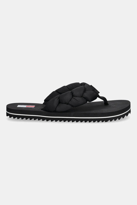Tommy Jeans japonki damskie BRAIDED THONG BEACH SANDAL EN0EN02877 czarny SS26