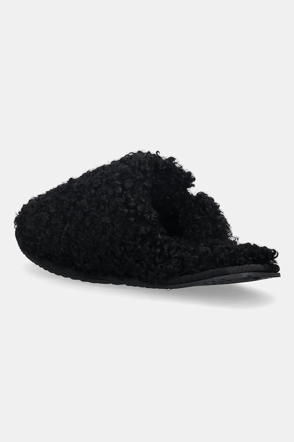 Încălțăminte Calvin Klein papuci de casă CLOSE SLIPPER FUR YW0YW01975 negru