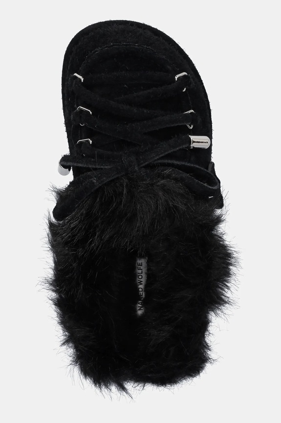 Semišové papuče Naked Wolfe Harlow čierna Harlow.Black