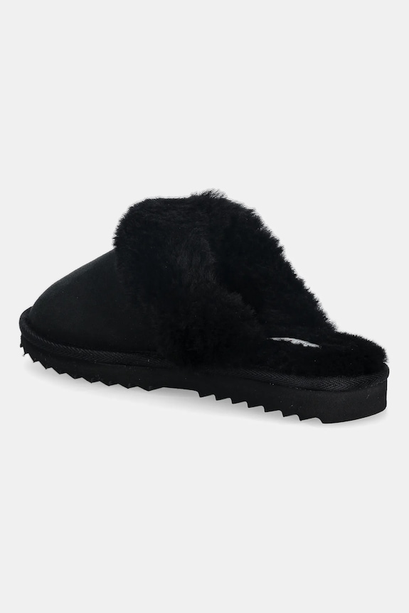 Obuv Kožené papuče Tommy Hilfiger TH SHEARLING HOUSE SHOE FW0FW09063 čierna