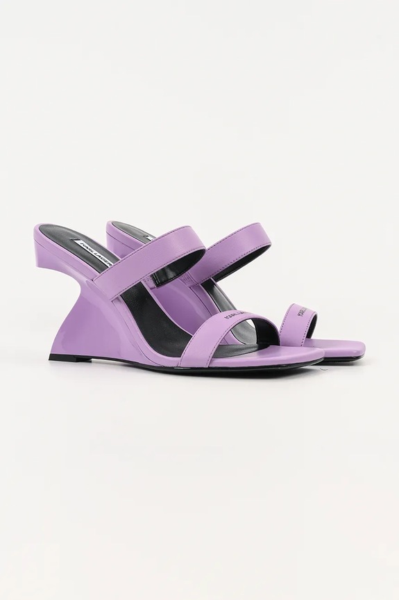 Kožené pantofle Karl Lagerfeld WAVERLY KL34611.0LV fialová AW25