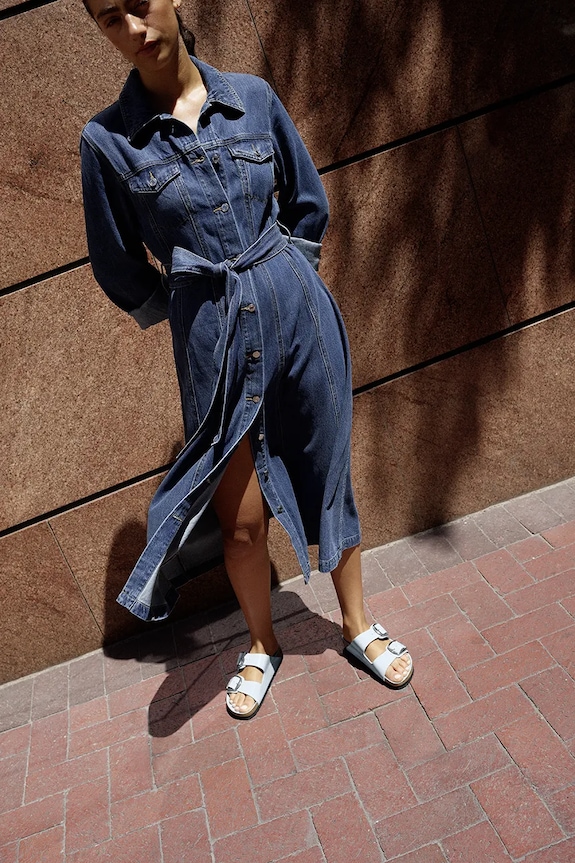 Kožené pantofle Birkenstock Arizona Big Buckle modrá 1030327