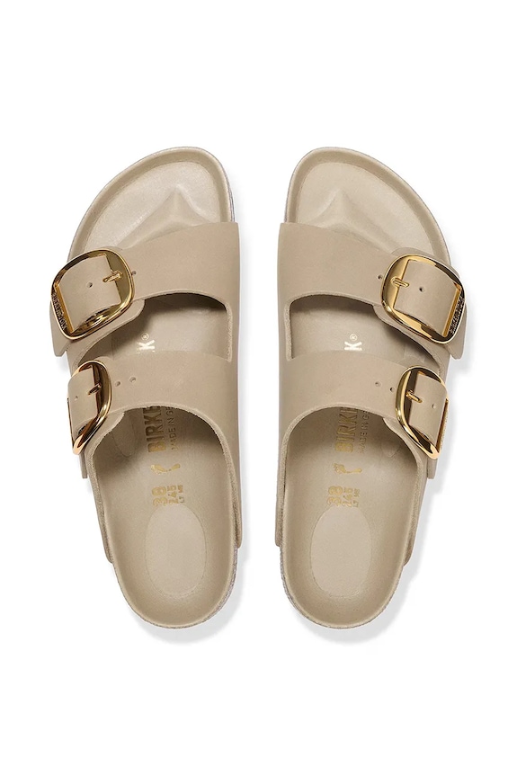 Kožené pantofle Birkenstock Arizona Big Buckle béžová 1030382