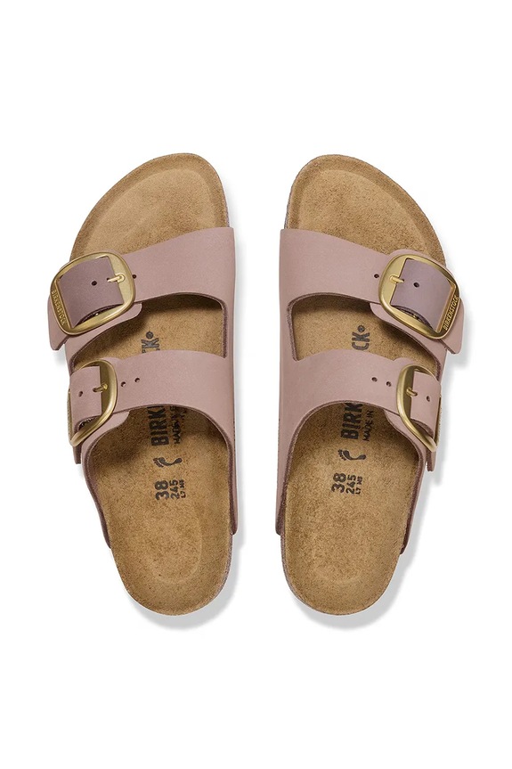 Natikače od nubuk kože Birkenstock Arizona Big Buckle ljubičasta 1030528.FadedPurple