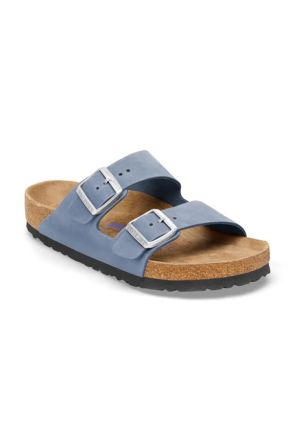 Birkenstock papuci de piele Arizona 1030864 albastru AW25