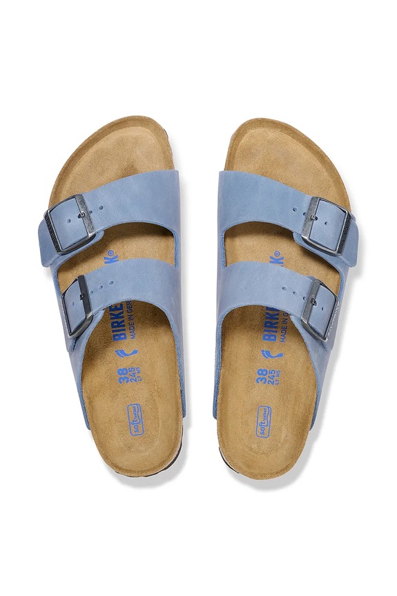 Încălțăminte Birkenstock papuci de piele Arizona 1030864 albastru
