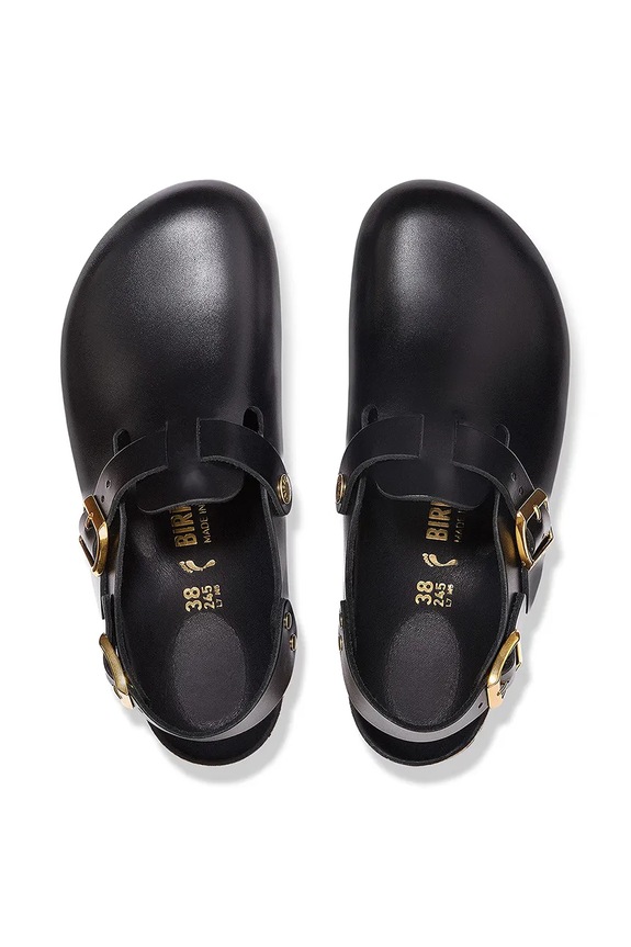 Birkenstock klapki skórzane Tokio HEX czarny 1030819