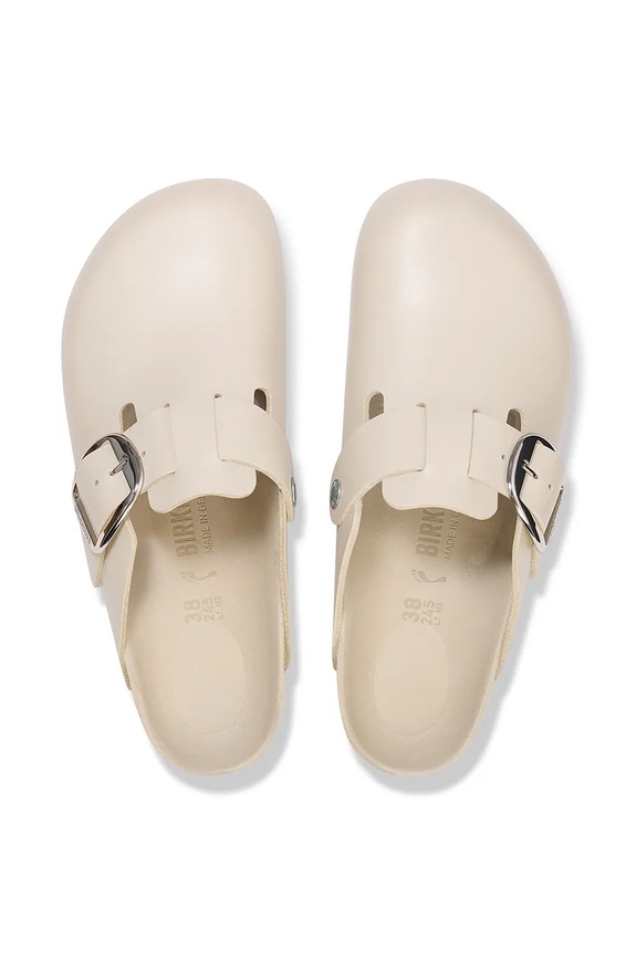 Birkenstock leather sliders Boston HEX beige 1030905
