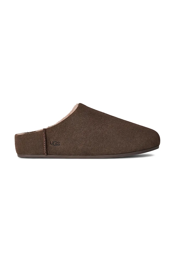 UGG papuci din piele întoarsă Elea Slip-On maro 1171390.DDC
