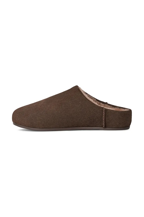 UGG papuci din piele întoarsă Elea Slip-On maro 1171390.DDC