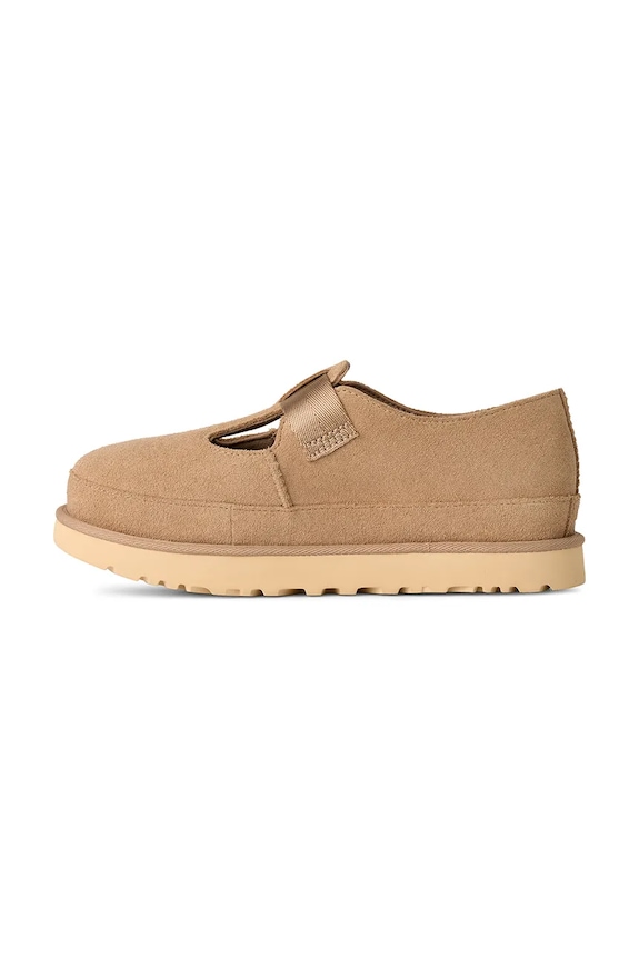 Semišové poltopánky UGG Goldenstar Mary Jane béžová 1171506.SAN