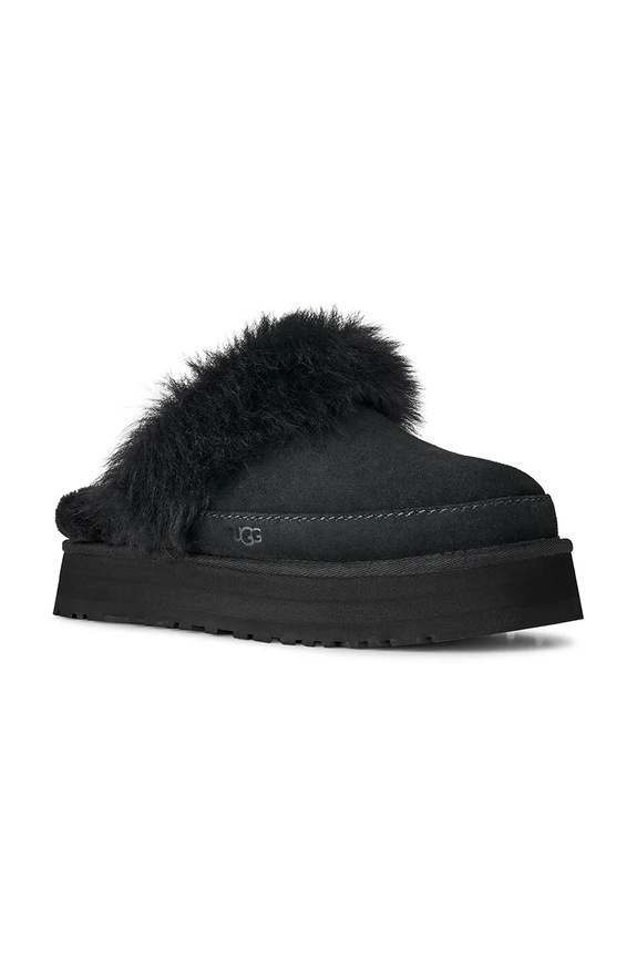 UGG kapcie zamszowe Disquette Chalet 1173930.BLK czarny AW25