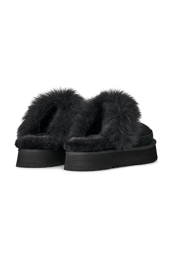 Obuwie UGG kapcie zamszowe Disquette Chalet 1173930.BLK czarny