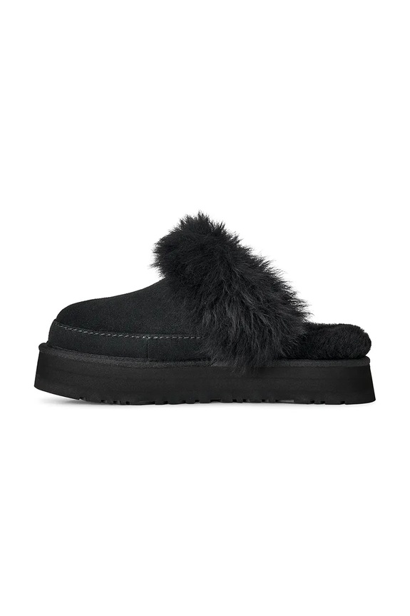 UGG kapcie zamszowe Disquette Chalet czarny 1173930.BLK