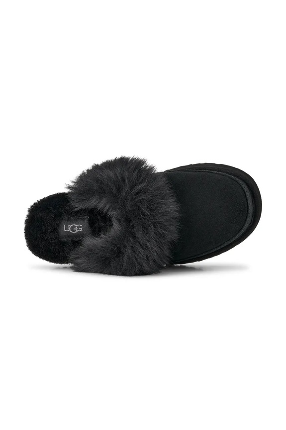 UGG kapcie zamszowe Disquette Chalet 1173930.BLK czarny