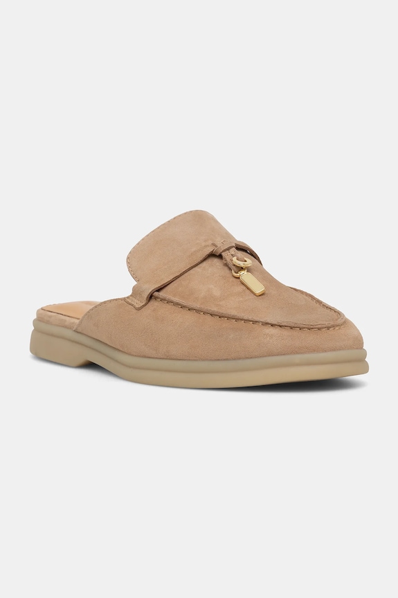 Natikače od brušene kože Steve Madden Patrizia ravna smeđa 11003910.275