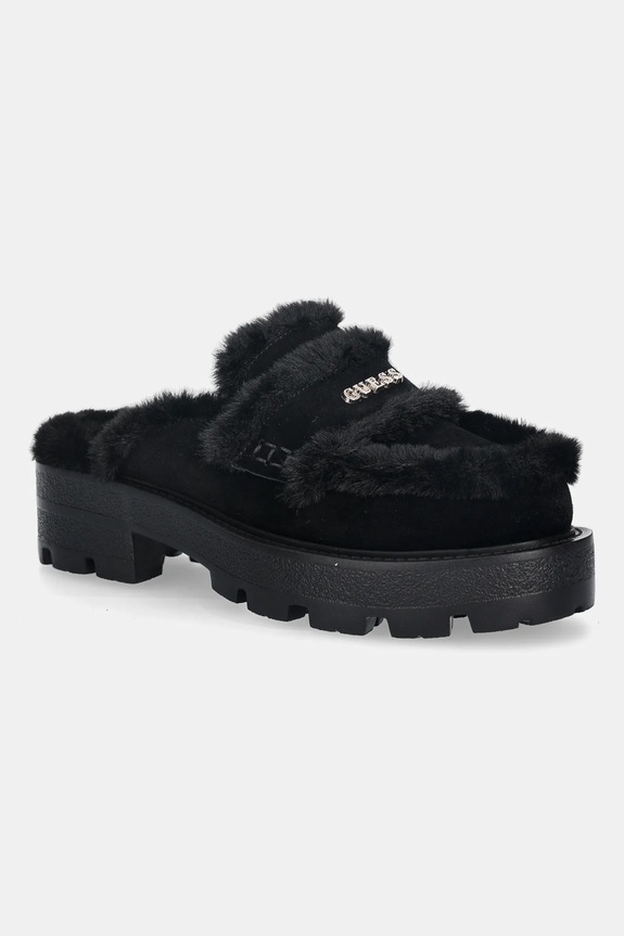 Guess klapki YANETA tekstylny czarny FLFYAT.SUE06.BLACK