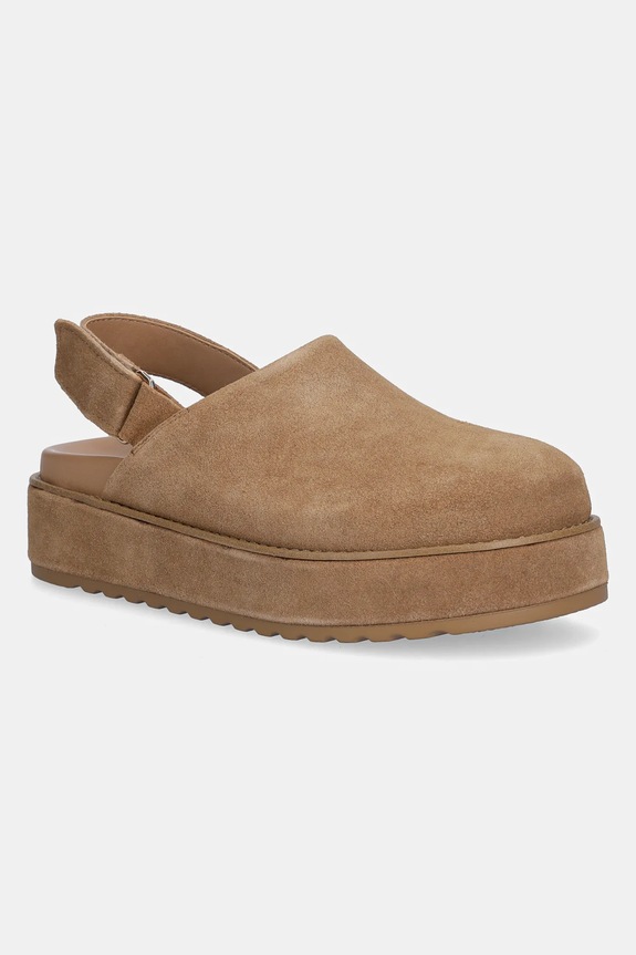 Παντόφλες σουέτ Steve Madden Mellow 5-8 cm καφέ 11004849.935