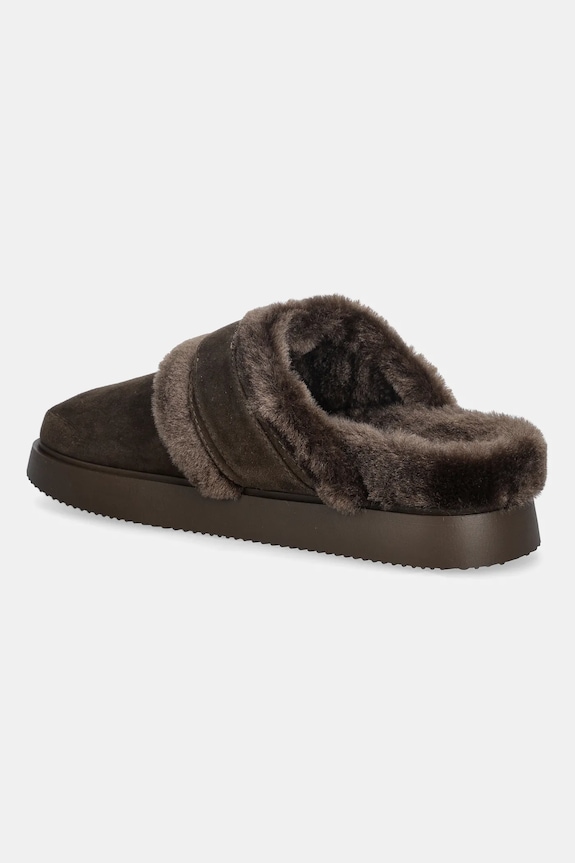Obuwie Steve Madden kapcie zamszowe Cozy Up 11004964.205 brązowy